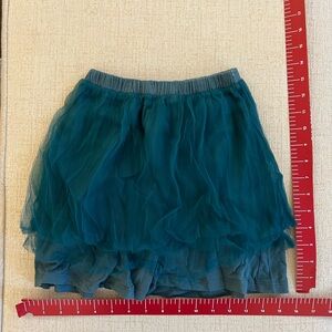 Crewcuts Blue Mini Bubble Skirt with Ruffled Tiered Style for Cocktail